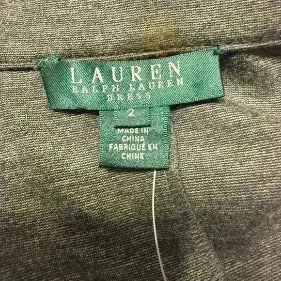 Lauren Ralph Lauren long sleeve 3/4 zippered front with leather on sleeves size2 - Picture 8 of 14